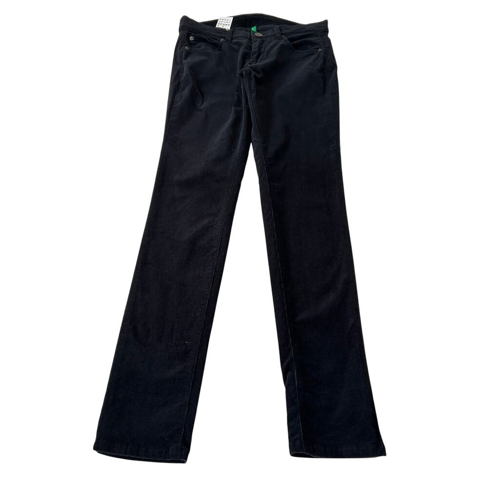 VTG United Colors of Benetton Women's Corduroy Pant Sz US 4 Black Y2K 80s